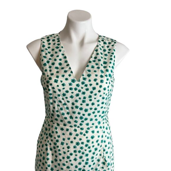 REBECCA TAYLOR Mini Dress Classic Emerald Daisy Floral Print Faux Wrap NEW - Picture 5 of 16